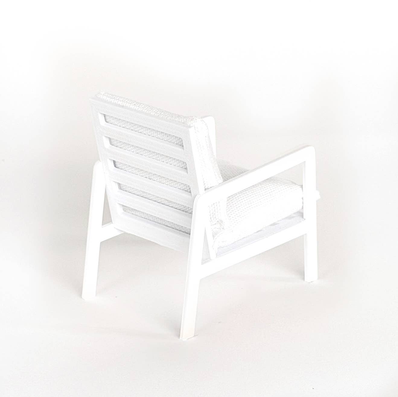 Modern Miniature Armchair – 1:12 Scale Dollhouse Furniture