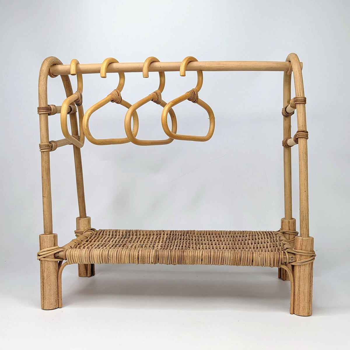 SALE Doll rattan clothes rack display decoration