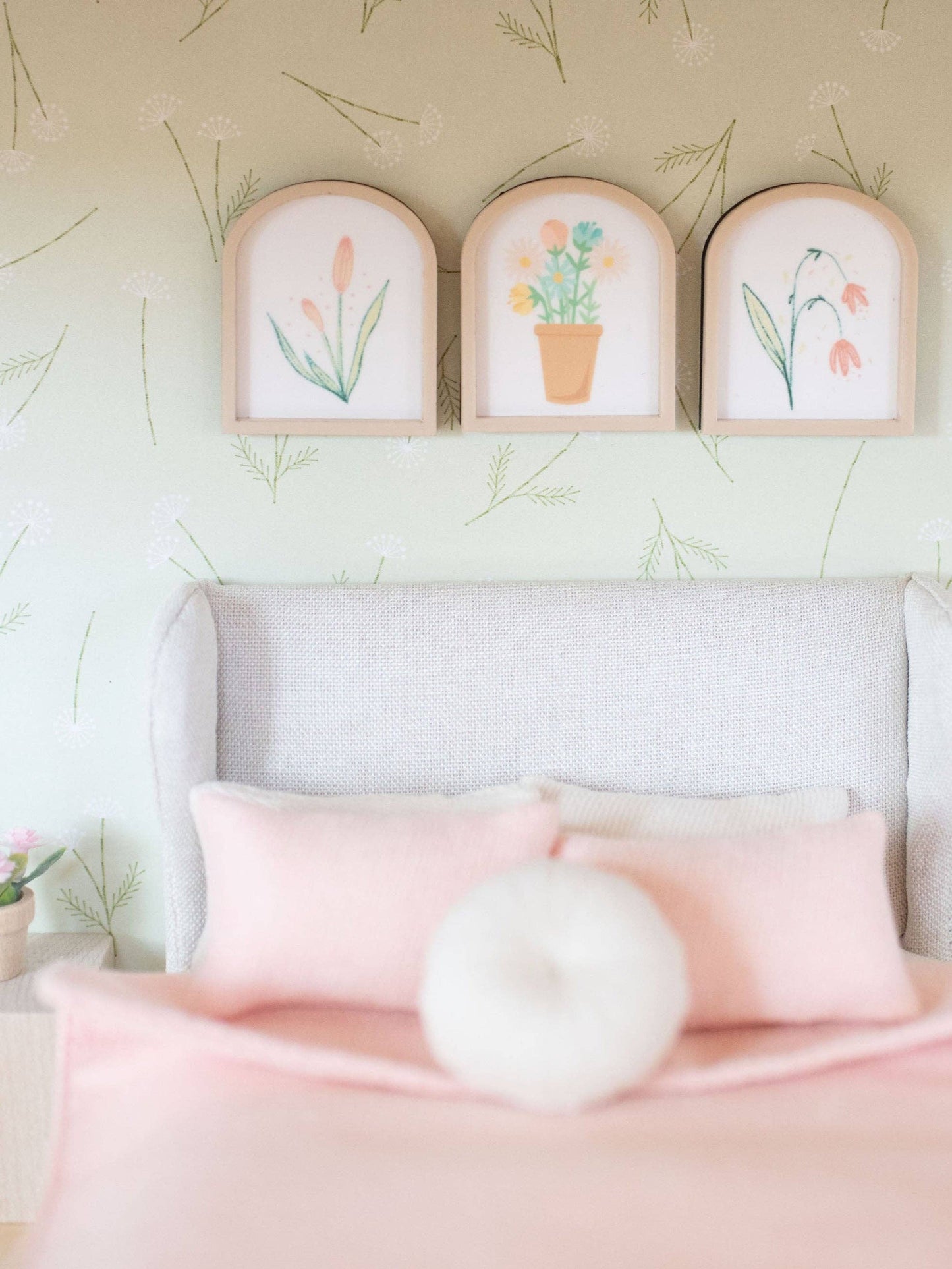Dollhouse Floral Wall Print | Arch | Flowers Tulip Lilies