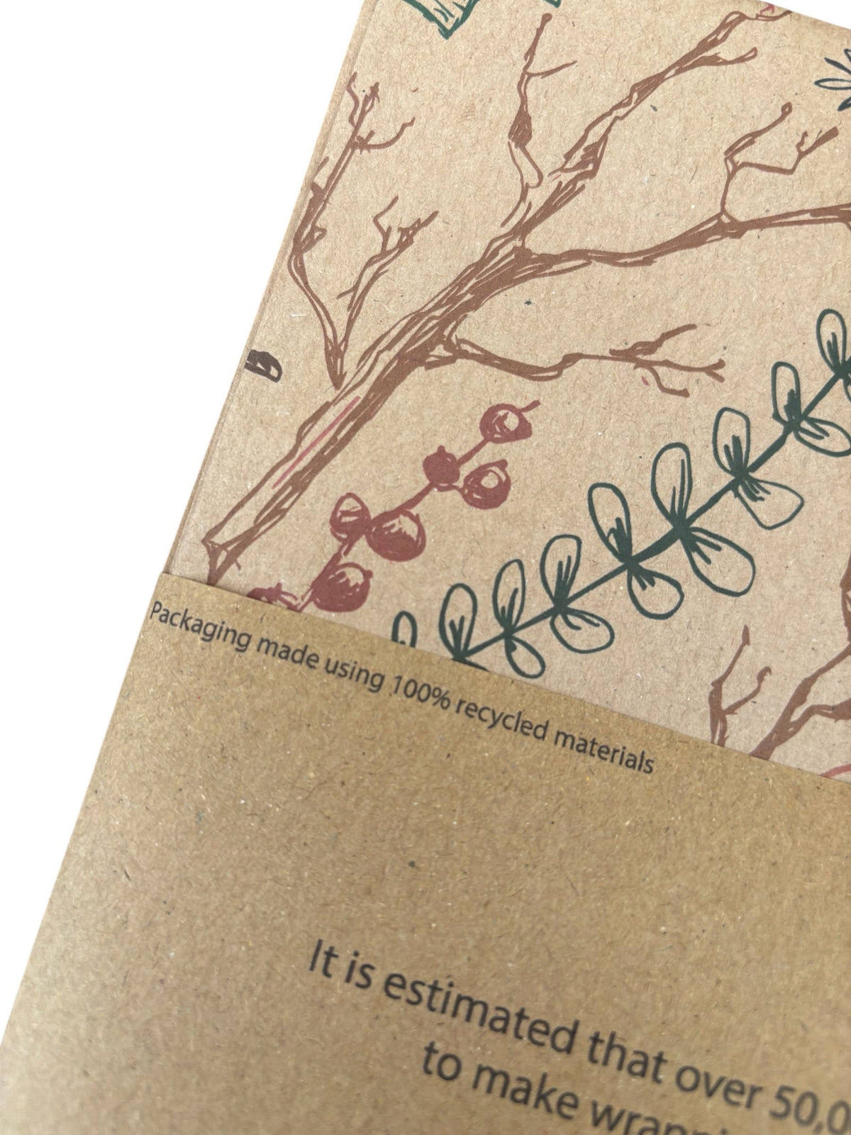 Christmas Dried Oranges Recycled Kraft Gift Wrapping Paper