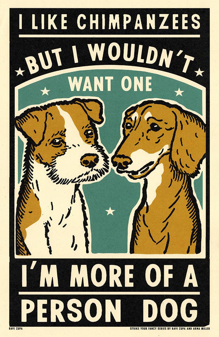 Person Dog Print
