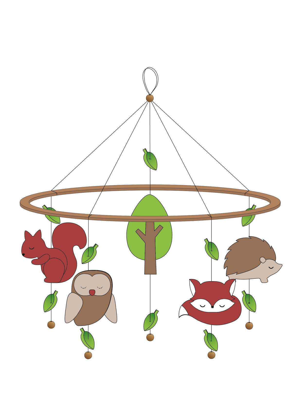 DIY Felt Kit - Woodland Mobile