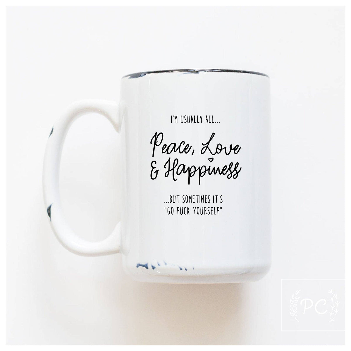 Peace Love Happiness | Ceramic Mug