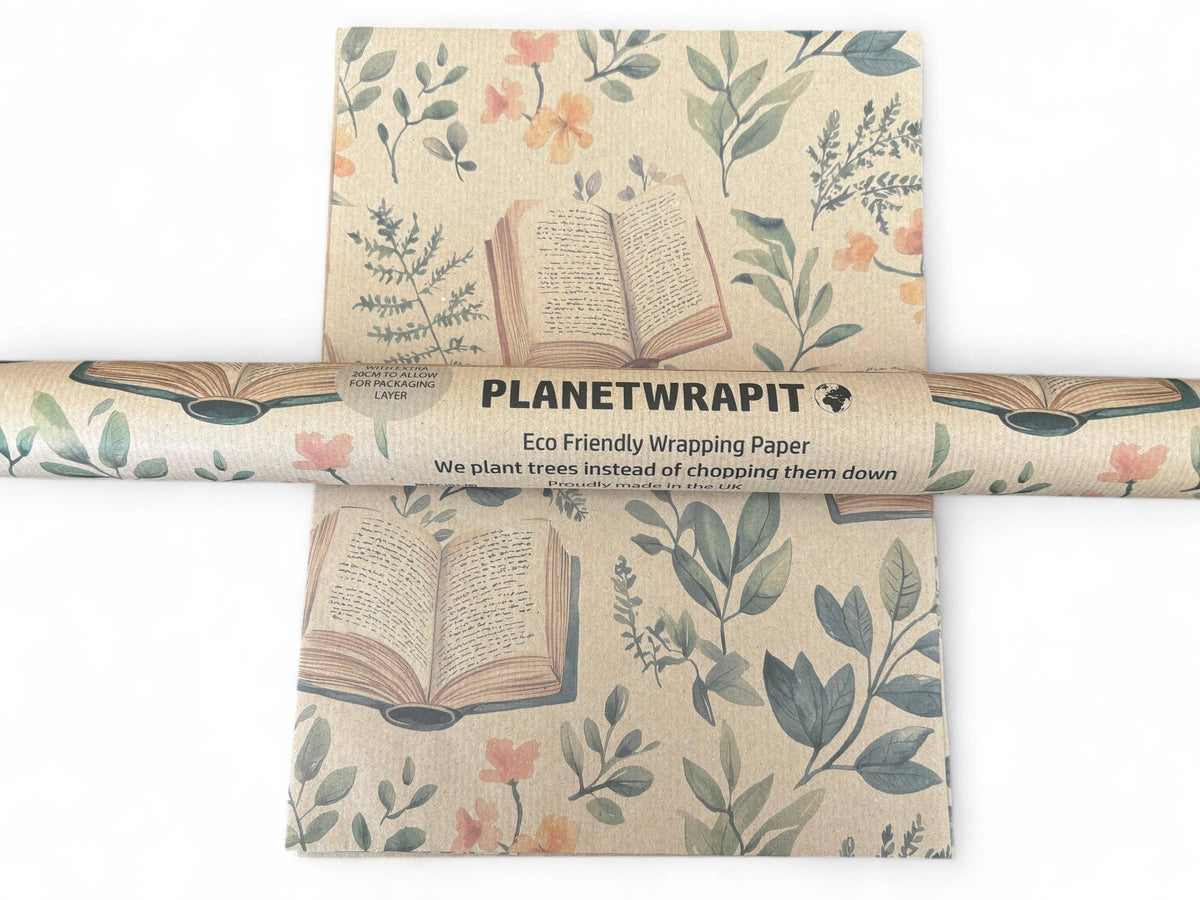 Book Recycled Kraft Wrapping Paper Gift Wrap