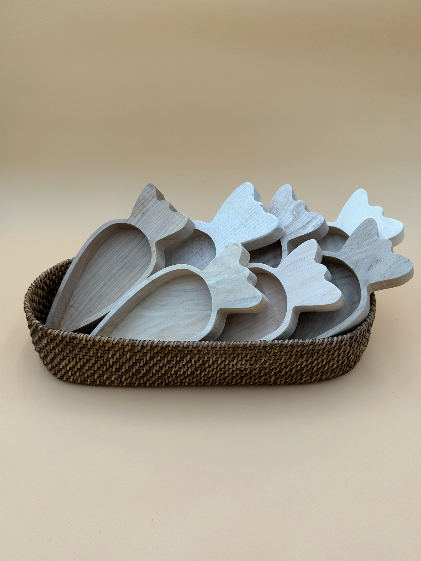 Wooden Carrot Plate for Bunnies | Rabbit Bowl | Pet Feeder