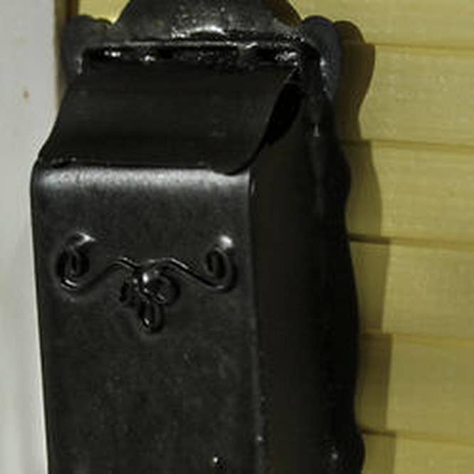 2-1/2" Miniature Black Wall Mount Metal Mailbox