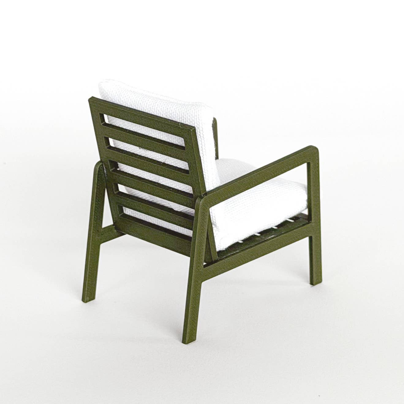Modern Miniature Armchair – 1:12 Scale Dollhouse Furniture