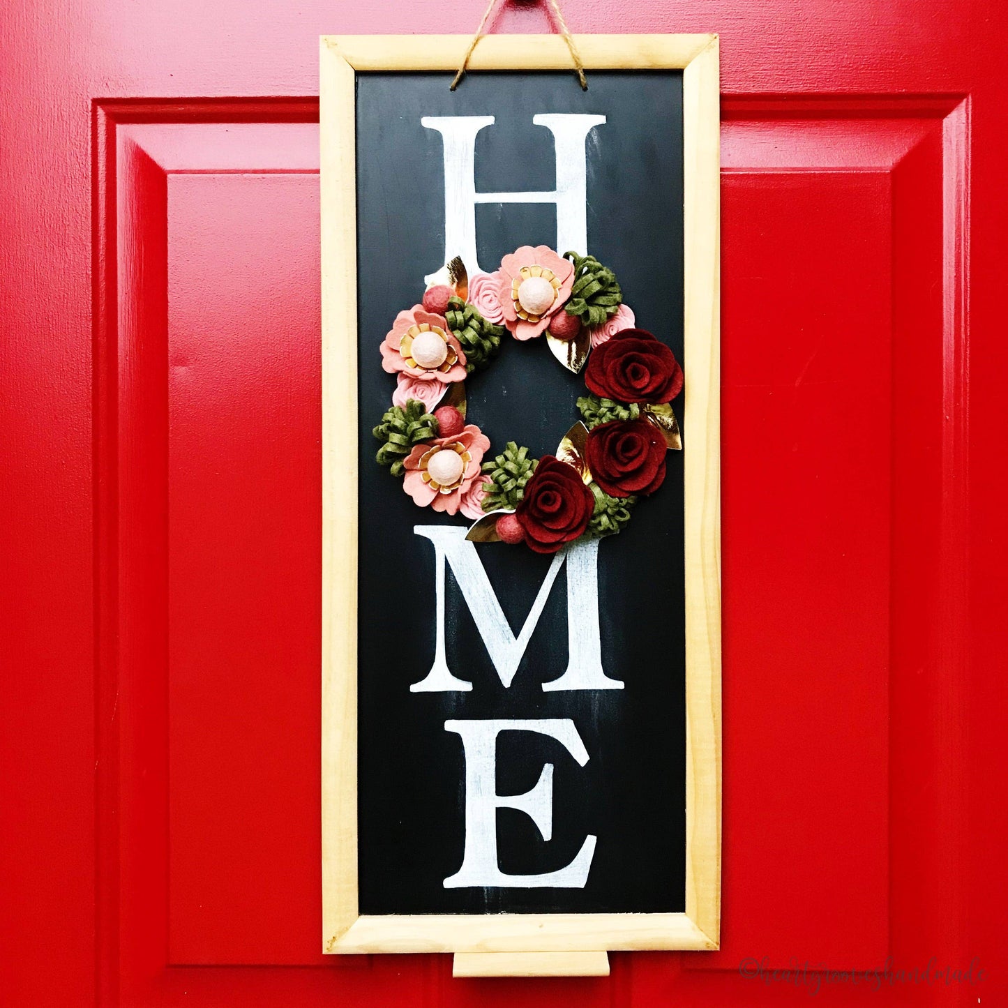 Felt Flower Wreath Craft Kit | Crimson Blush