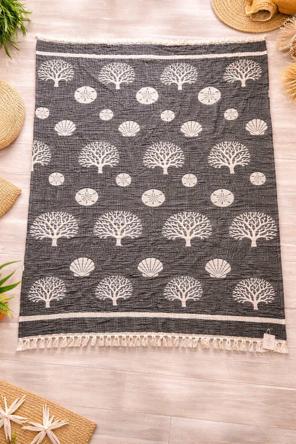 Coral  Muslin Throw Blanket – Reversible Turkish Cotton 