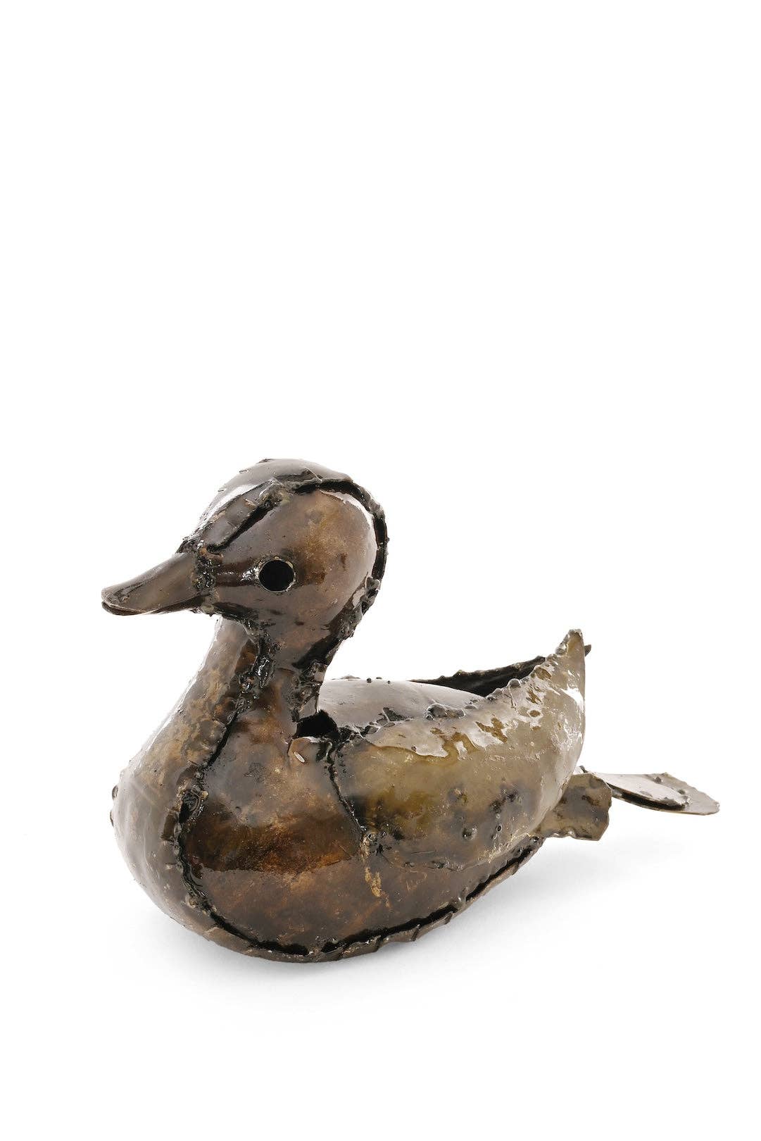 Recycled Metal Resting Baby Gosling