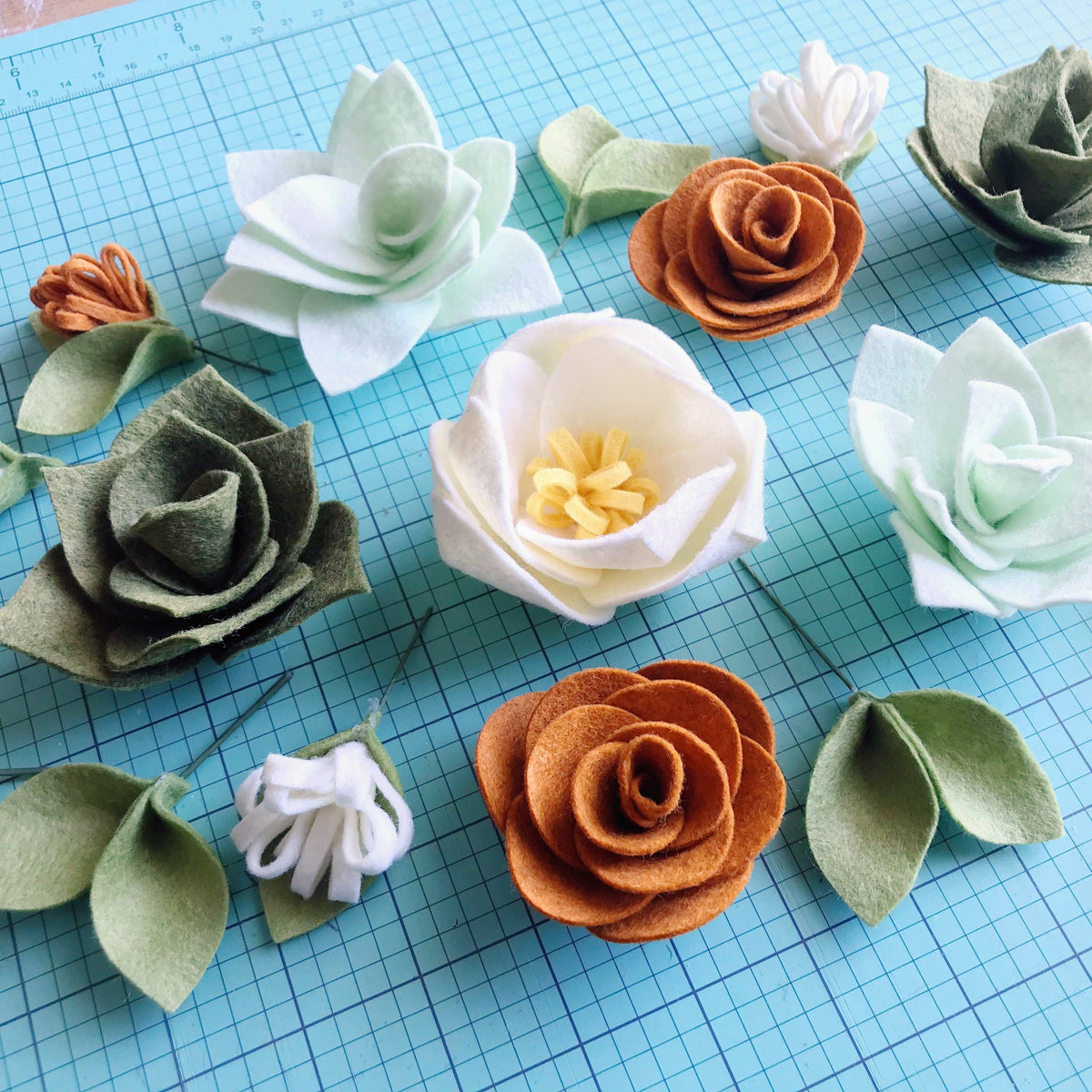 Felt Flower Craft Kit | Autumn Succulent