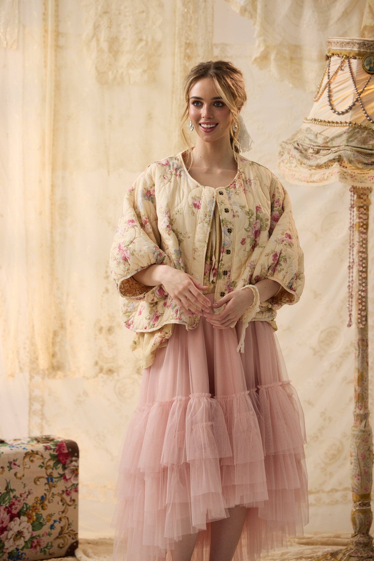 Mitsuko Padded jacket. Petite Fleur floral