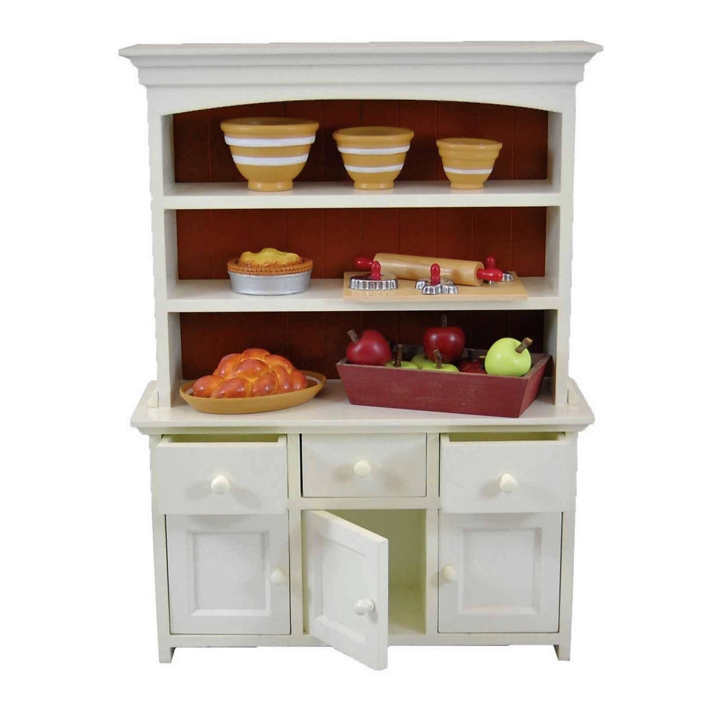 18" Doll Farmhouse Cupboard Dish Hutch Fits American Girl
