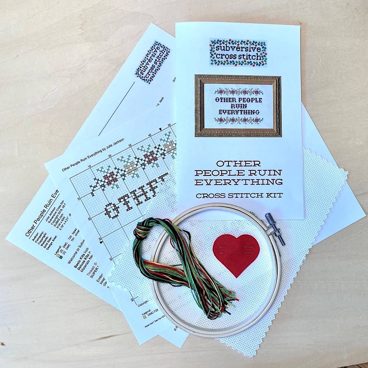 Don't Let Idiots Ruin Your Day Deluxe Cross Stitch Kit