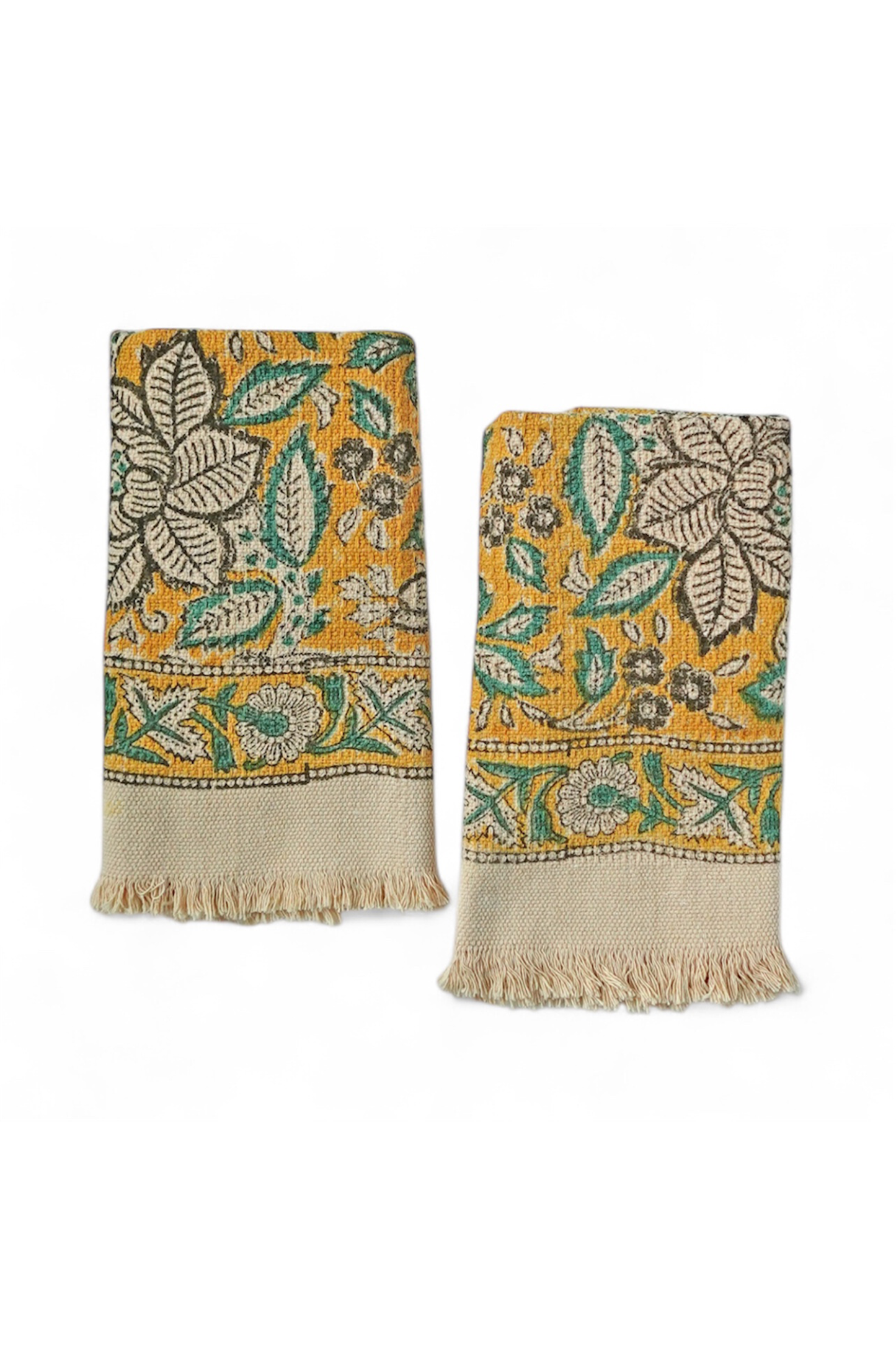 Freyja Block Printed Khadi Hand Towels (set of 2)