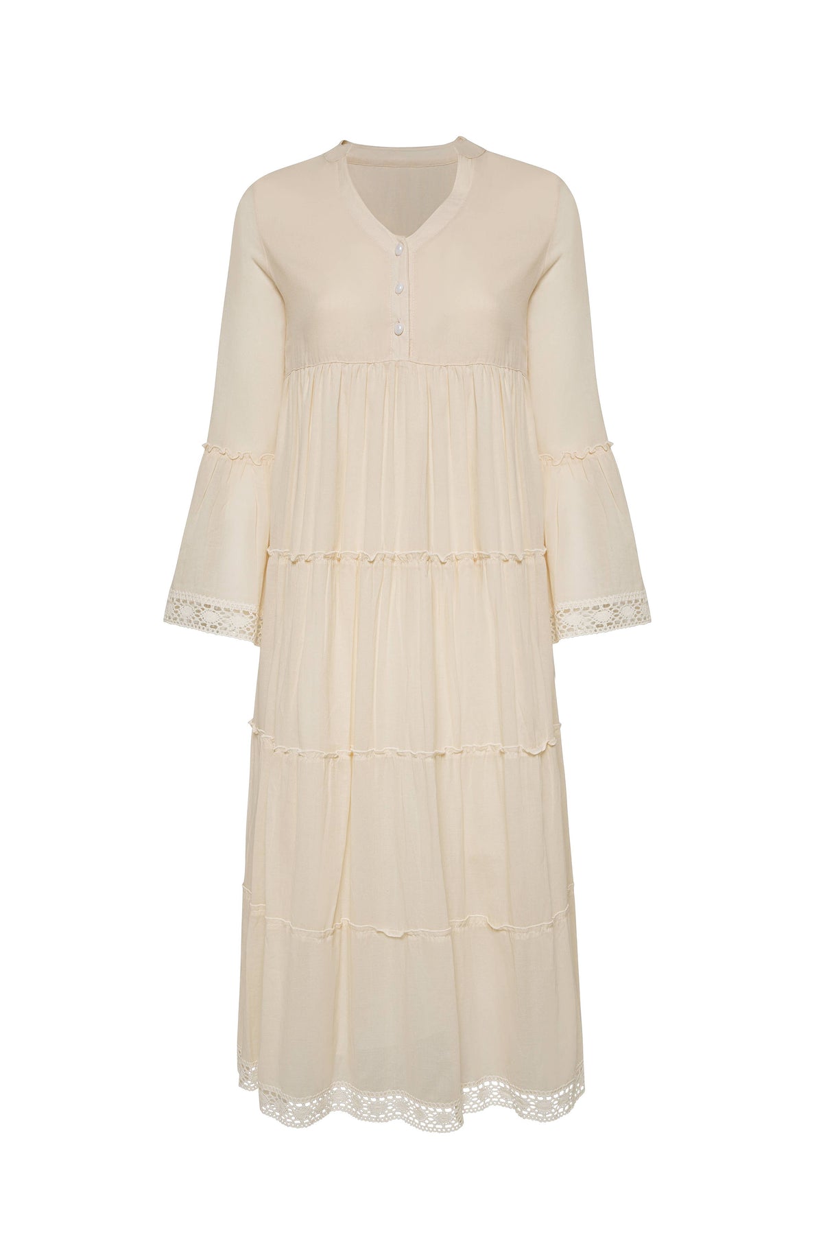 Mika Maxi Dress / Cotton Dress, Bohemian Dress, Cream Dress