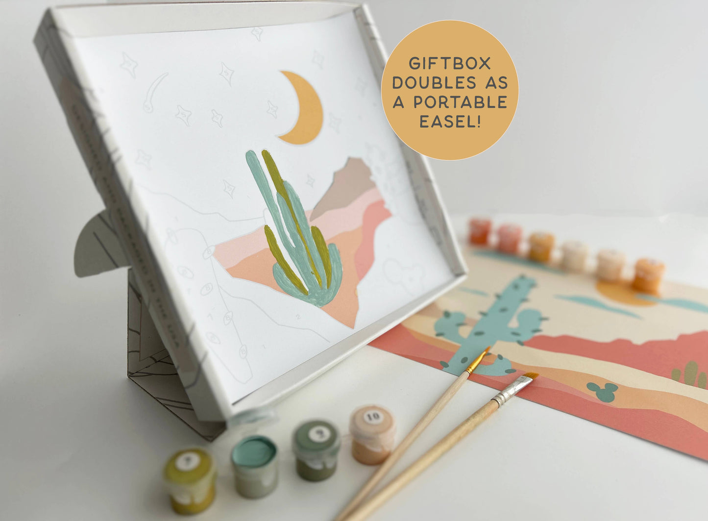 Abstract Zen Peaks Meditative Art Paint by Number Kit+ Easel