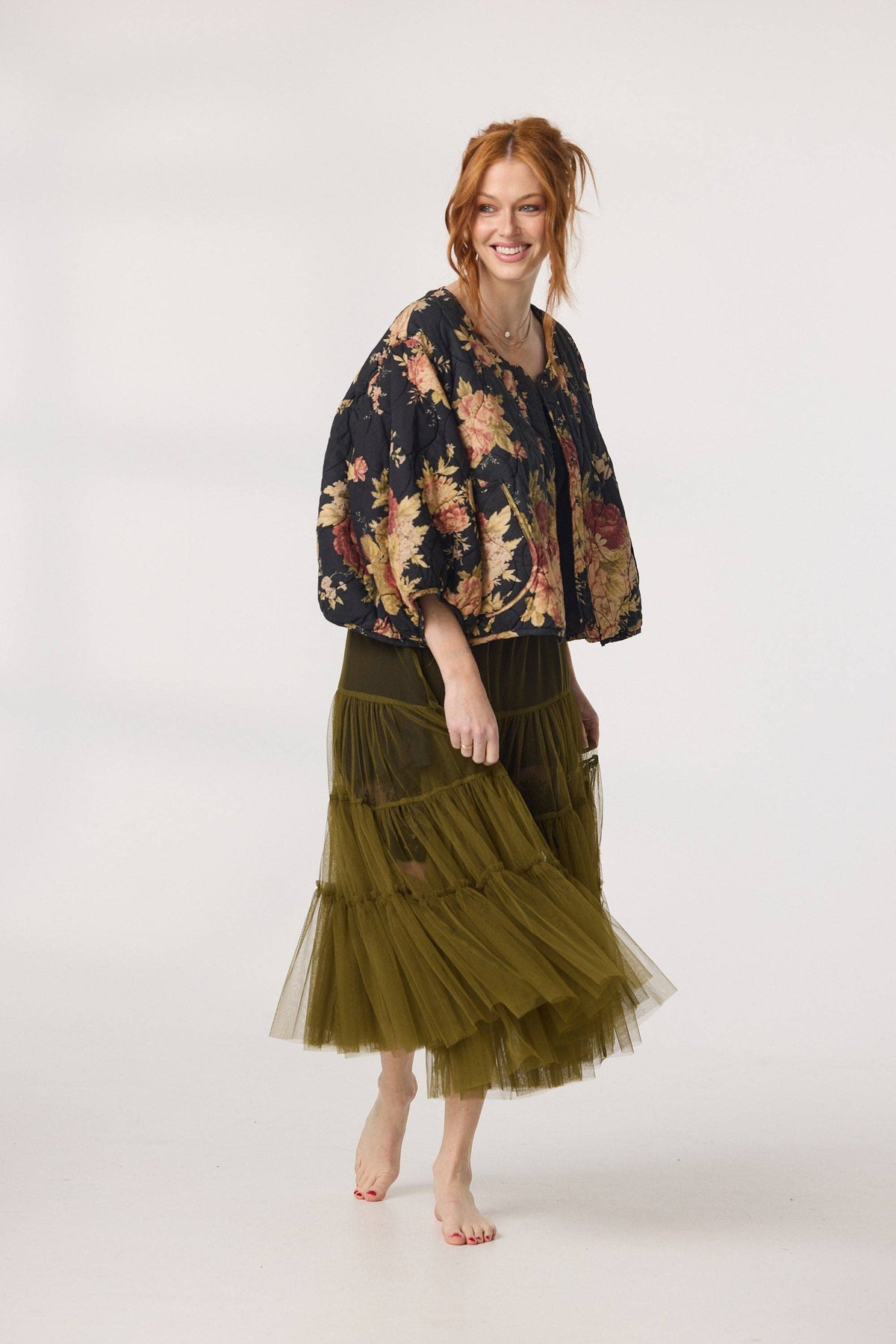 Ariette Tulle Tutu skirt. Moss