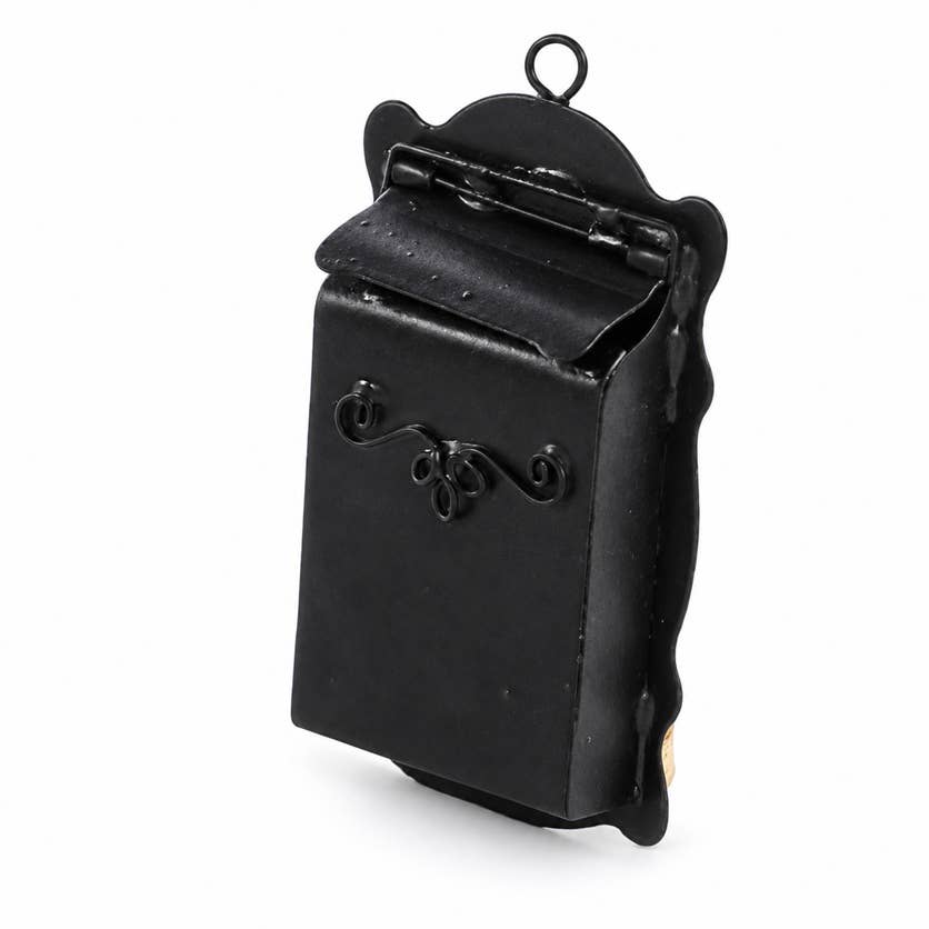 2-1/2" Miniature Black Wall Mount Metal Mailbox