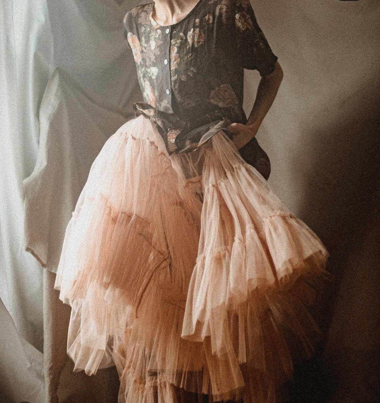 Celeste tulle tutu . Champagne.