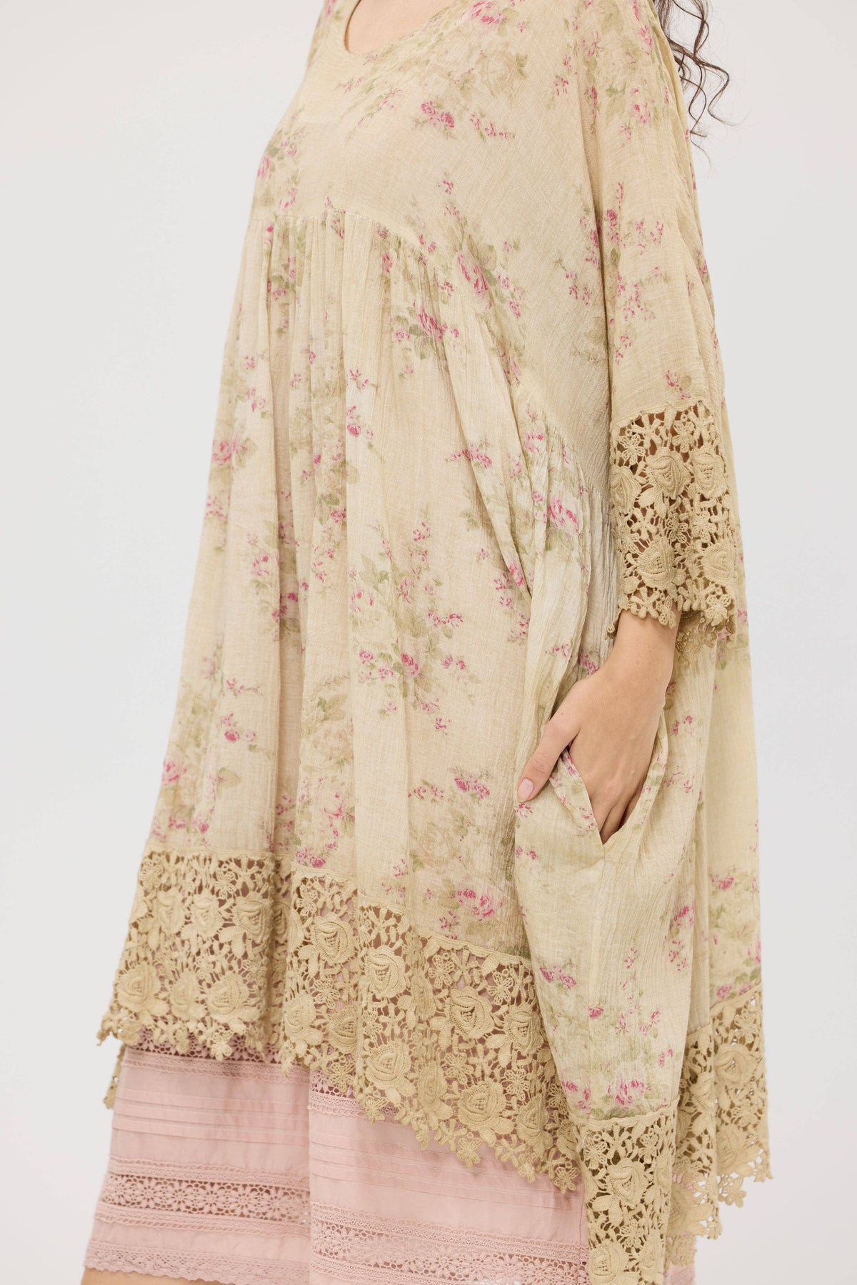 Avalon Floral dress. Faded Rose print