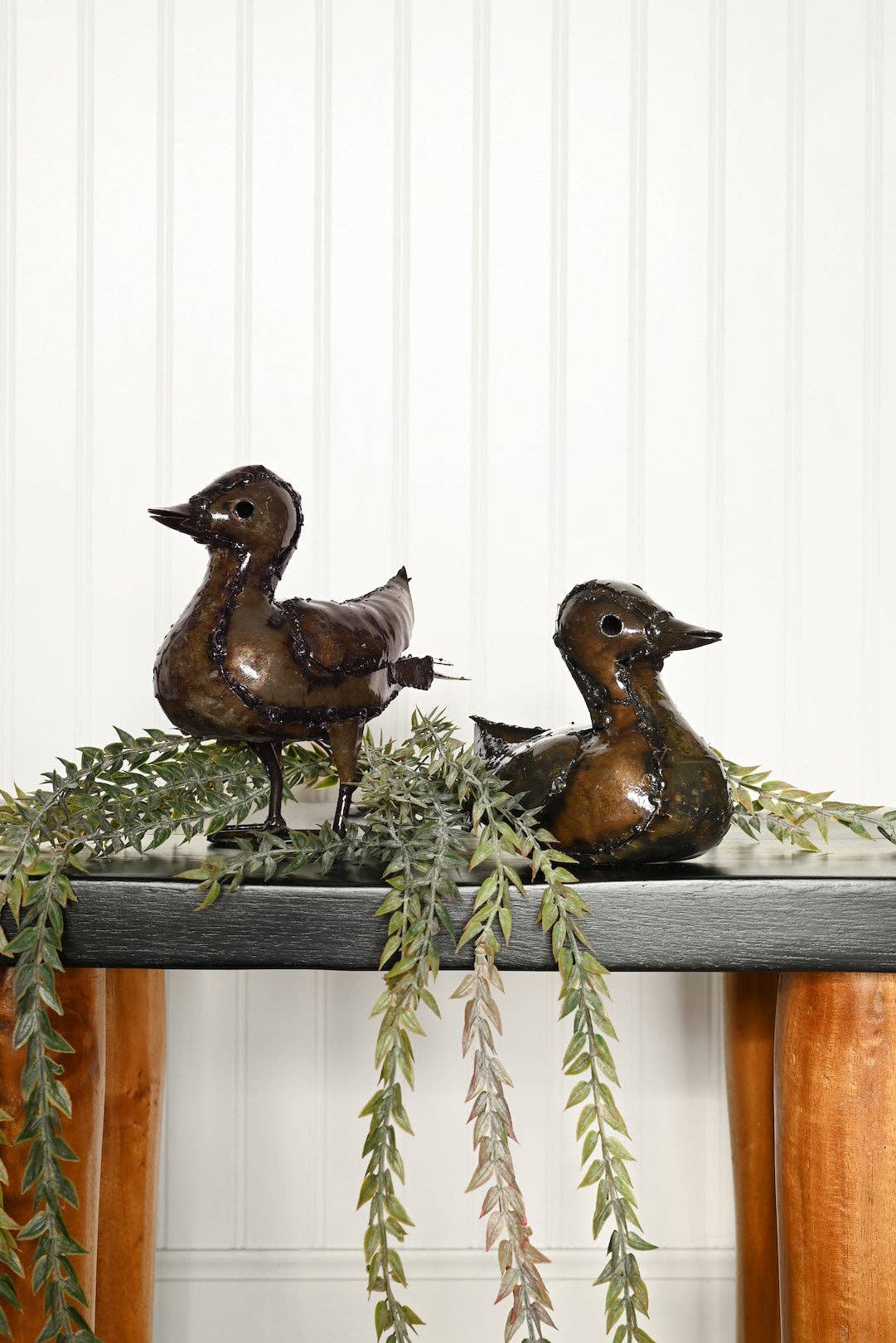 Recycled Metal Standing Baby Gosling