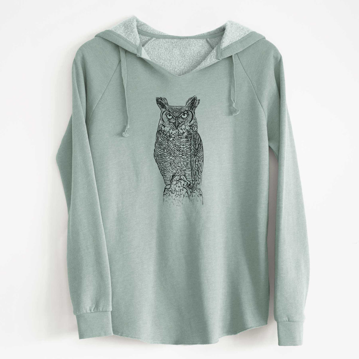 Great Horned Owl - Cali Wave Hooded Sweatshirt