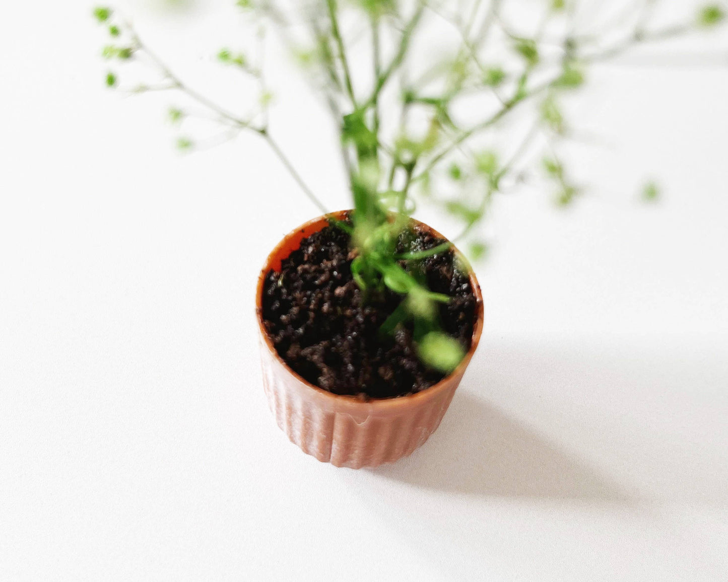 Miniature Potted Plant - Terra Cotta or Stone
