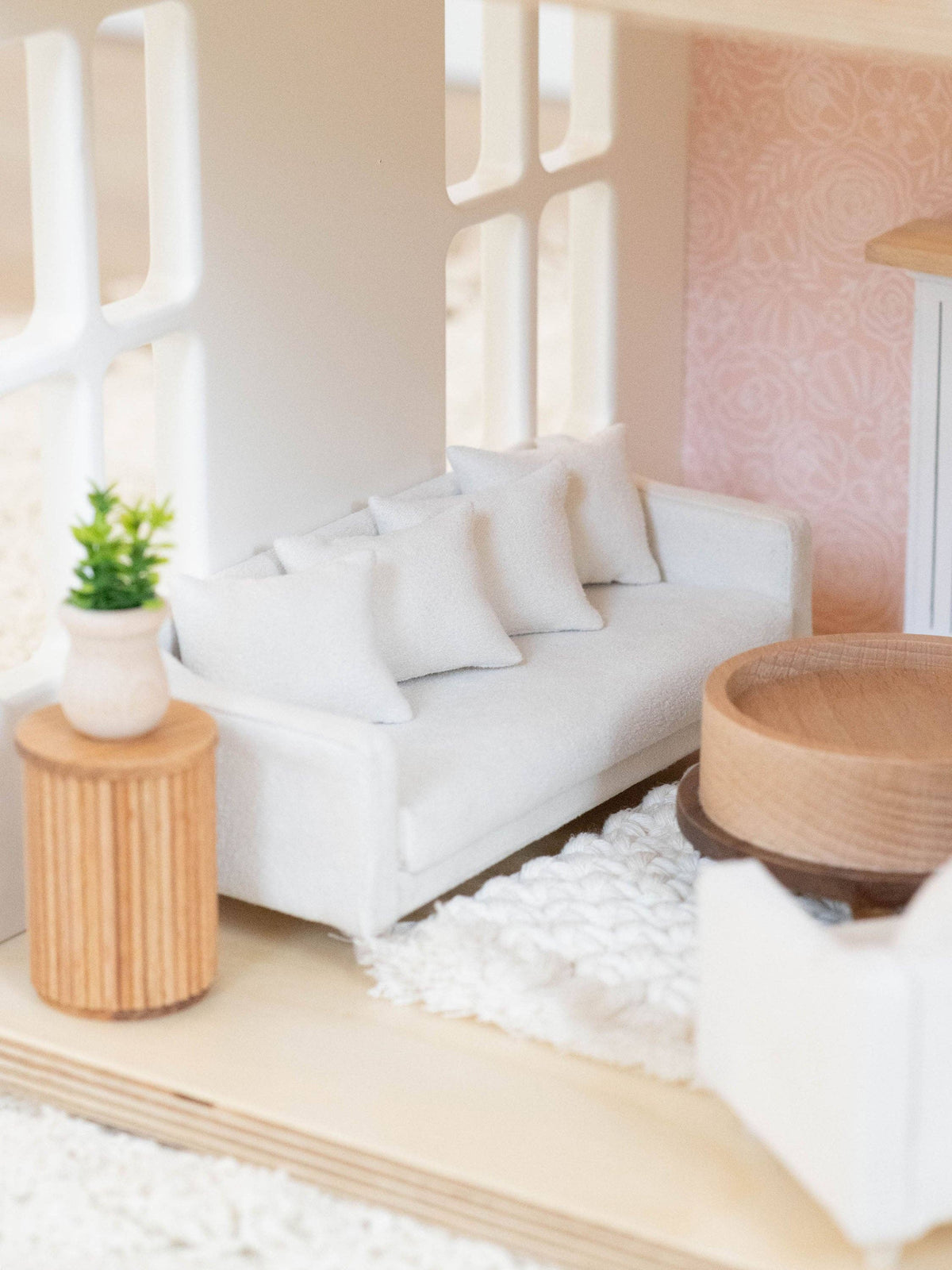 Dollhouse Adelaide Scoop Arm Sofa | Pearl White
