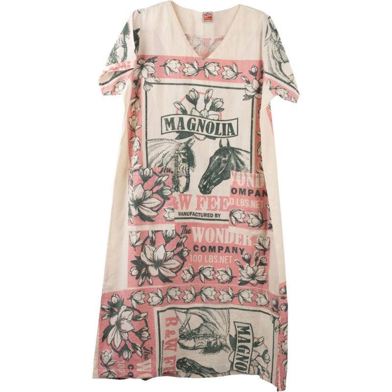 MAGNOLIA V-NECK LONG DRESS FREE SIZE