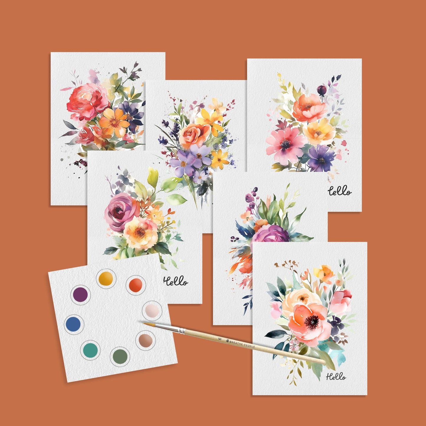 Watercolor Art notecard Kit: Botanicals