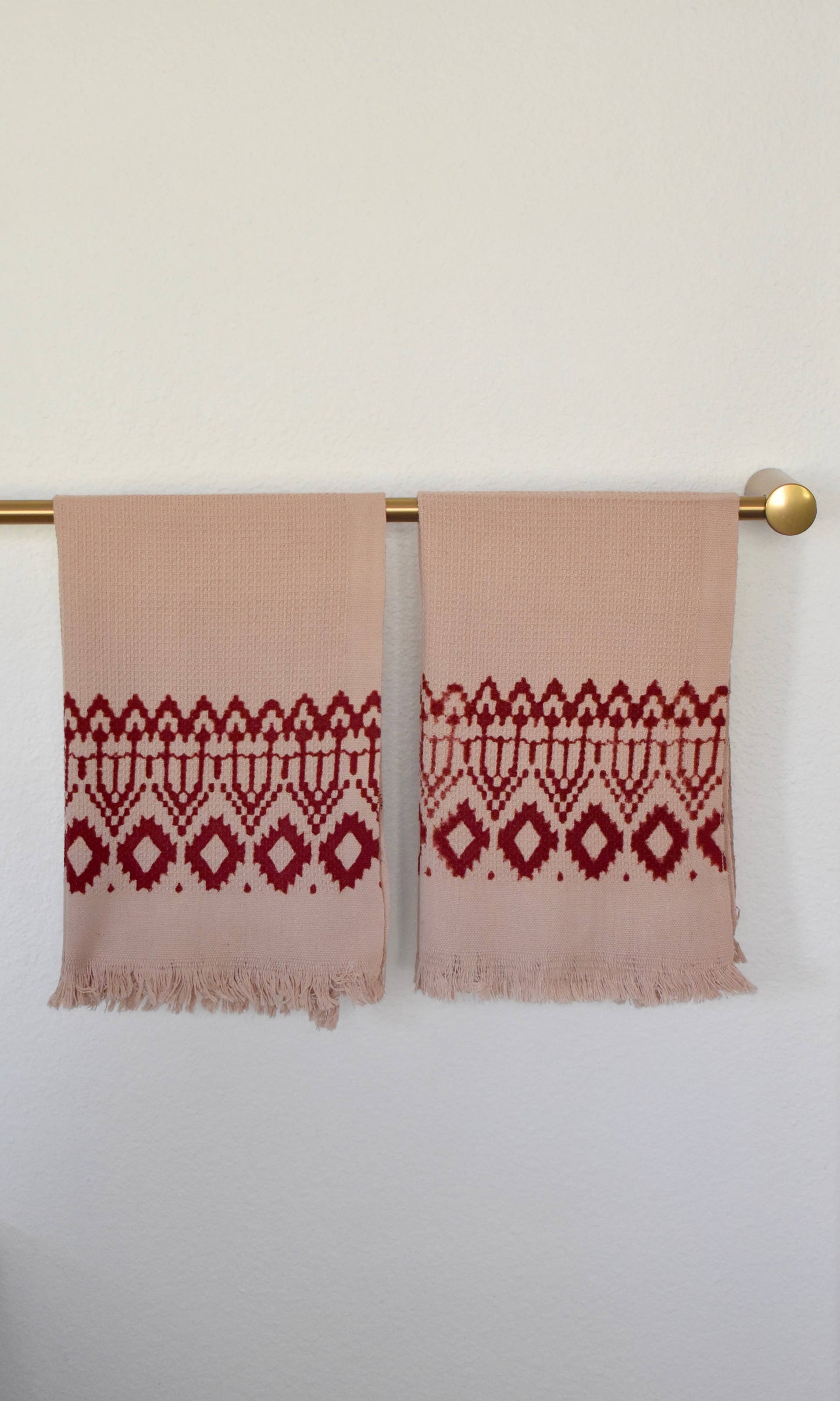 Terracotta Khadi Hand Towels (set of 2)