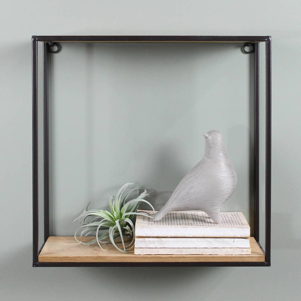 Milo Shelf, Wood & Metal - Sq, Lrg