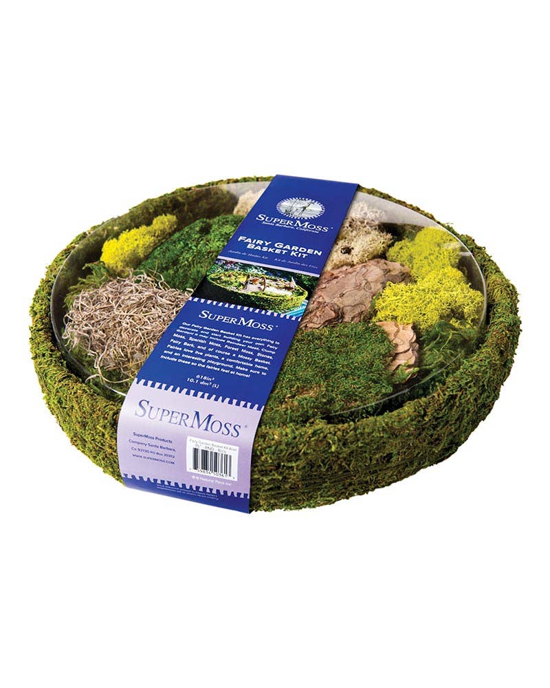 Fairy Garden Basket Kit, Fresh Green, 15in