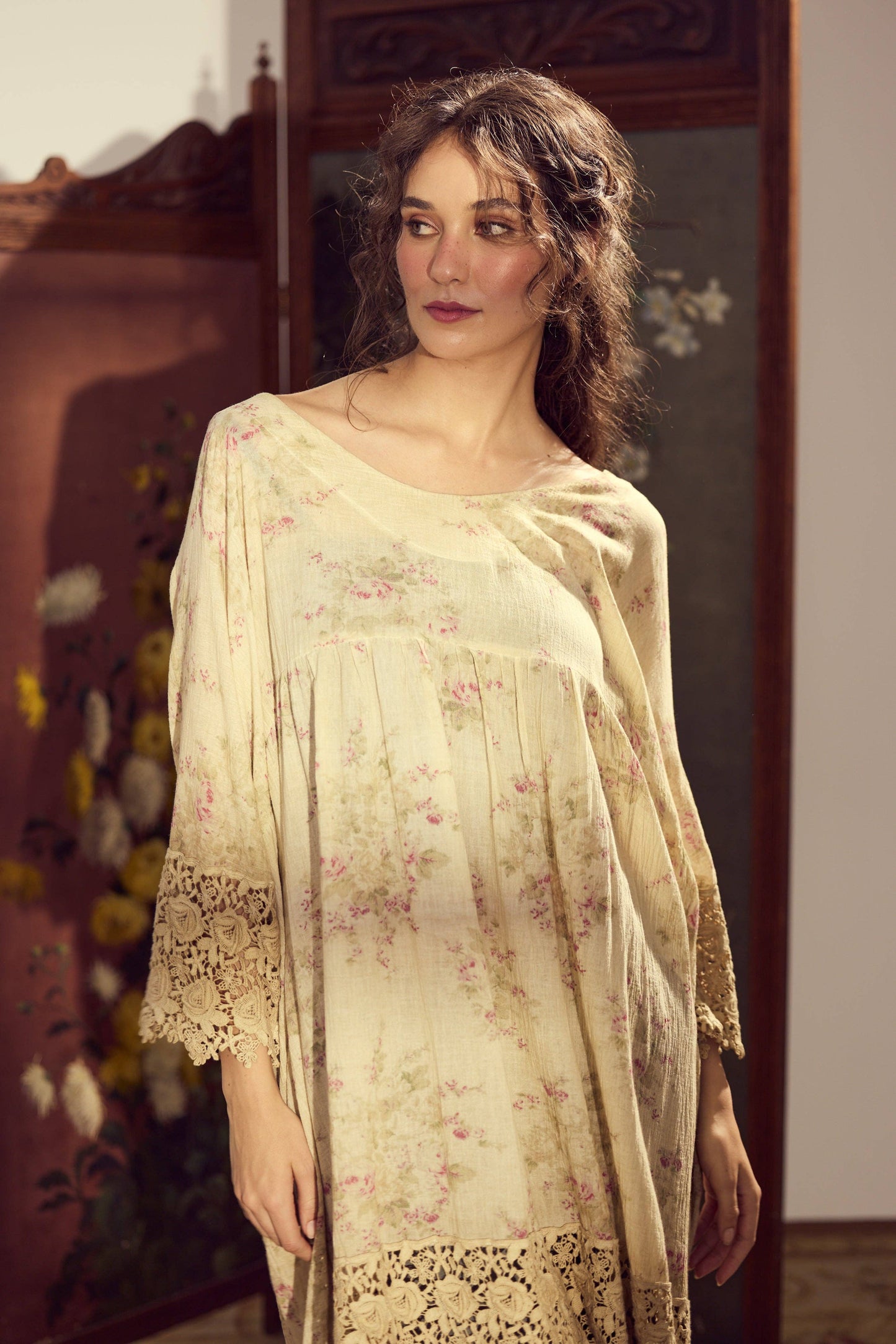 Avalon Floral dress. Faded Rose print