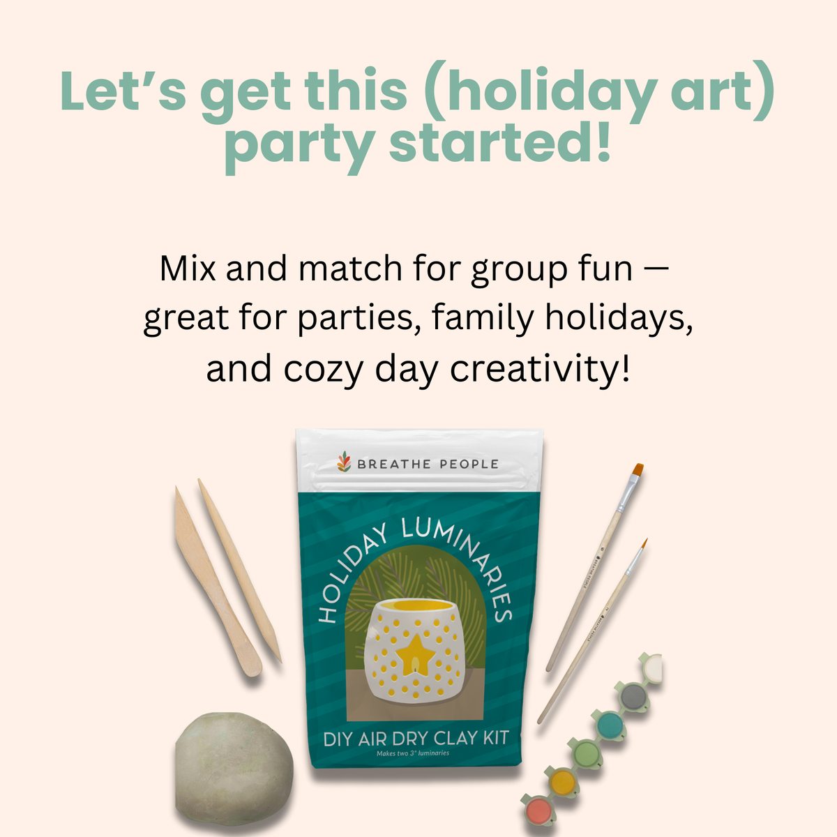 Holiday Luminary Clay Kit