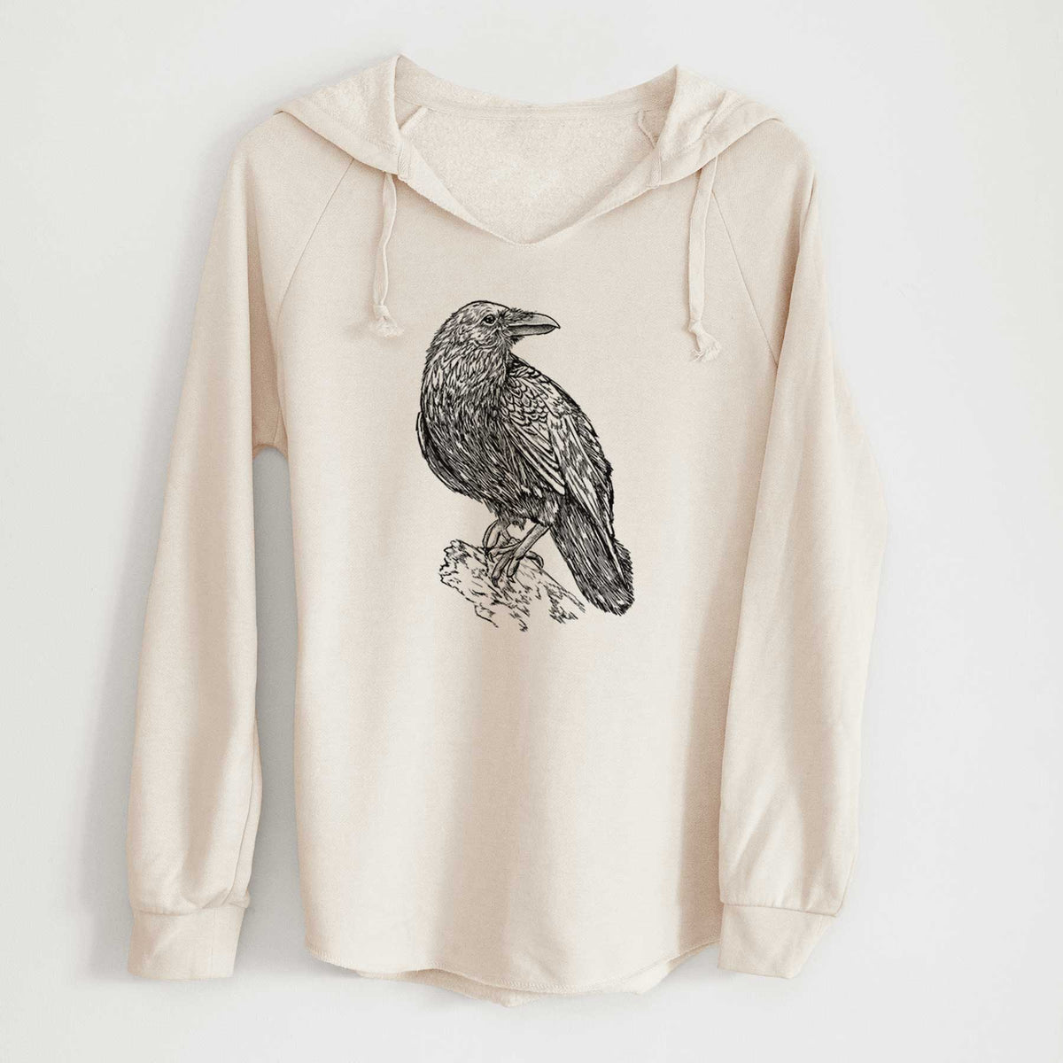 Corvus corax - Common Raven - Cali Wave Hooded Sweatshirt