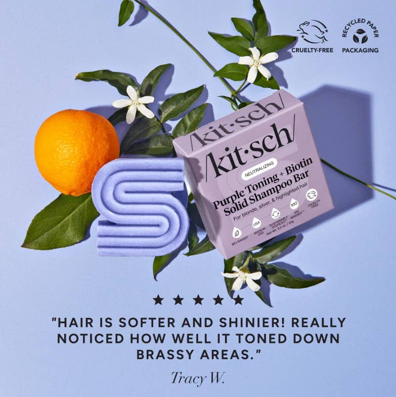 Purple Toning Shampoo Bar for Color Treated & Grey Hair