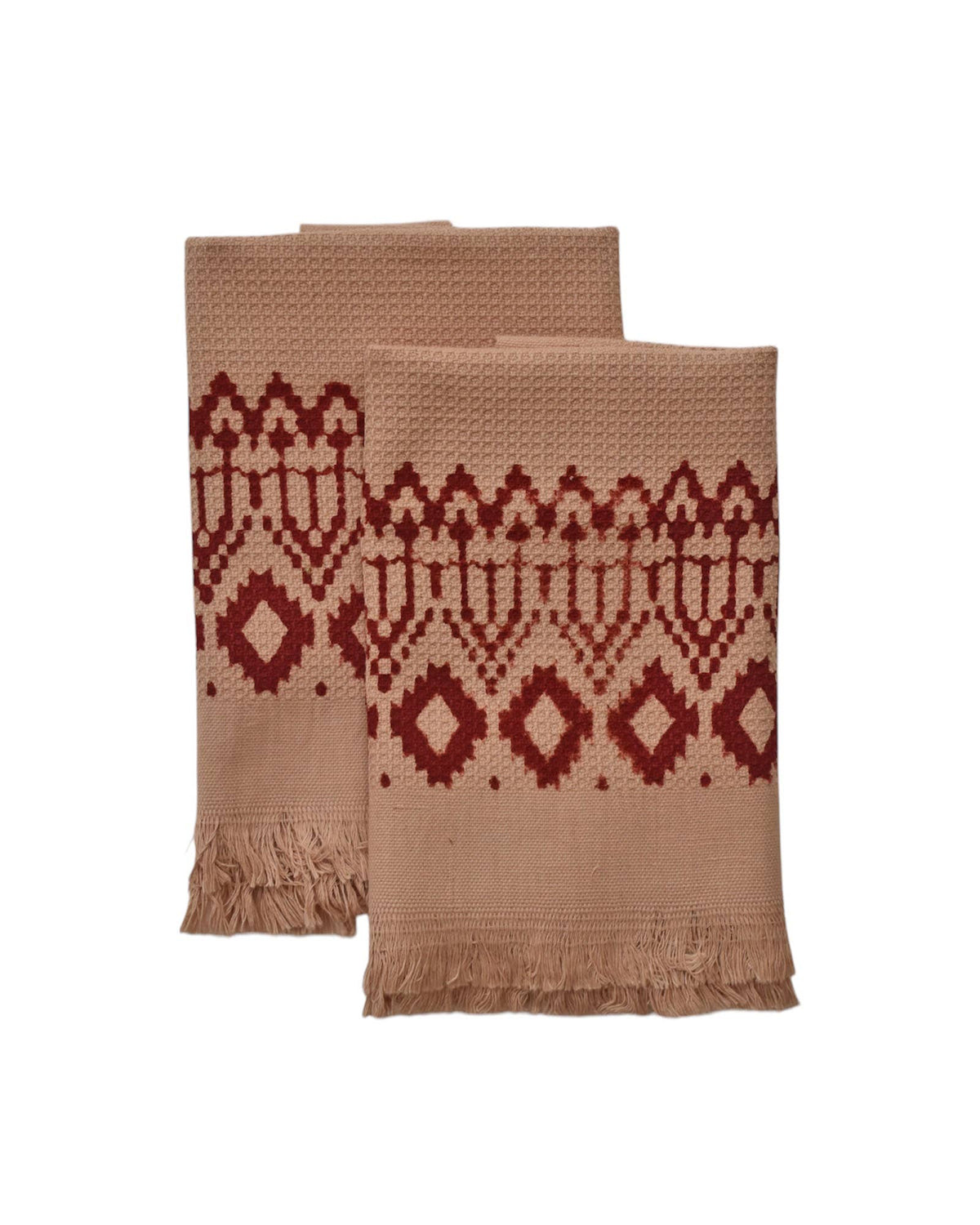Terracotta Khadi Hand Towels (set of 2)