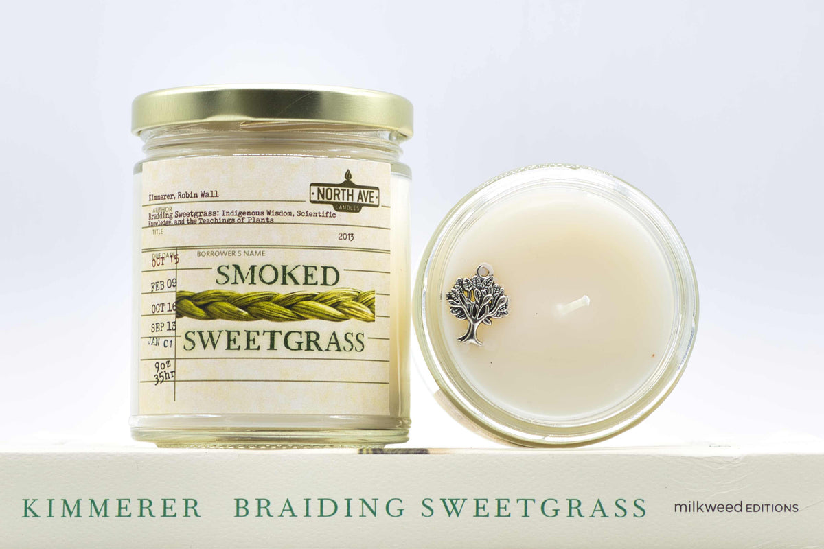 Book Candle / Braiding Sweetgrass / Bookstore sideline gift