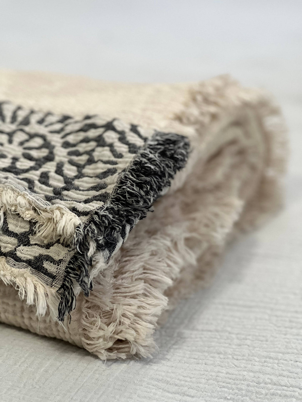 Crane Muslin Blanket King Size Beige
