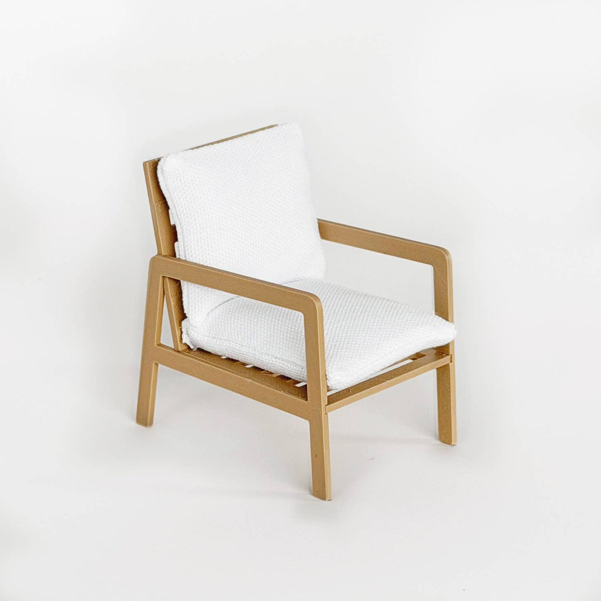 Modern Miniature Armchair – 1:12 Scale Dollhouse Furniture