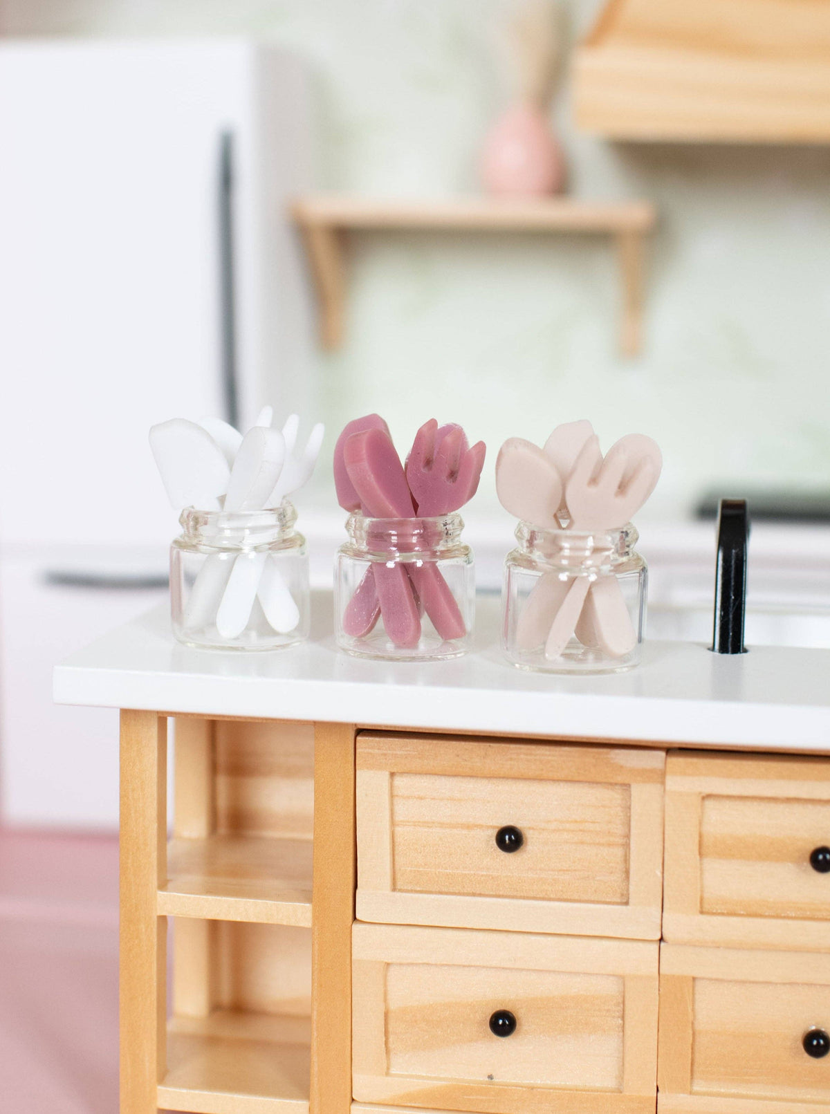 Dollhouse Miniature Cooking Utensils Set | Various Colors