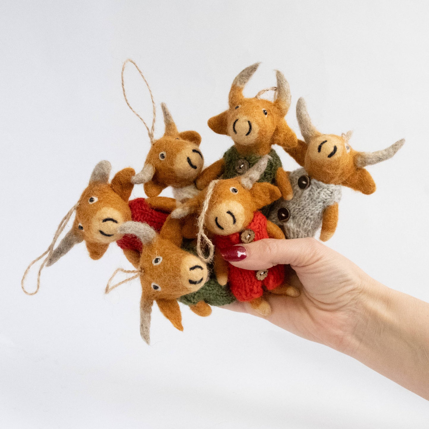 Ornament - Highland Cow in Knit Sweater