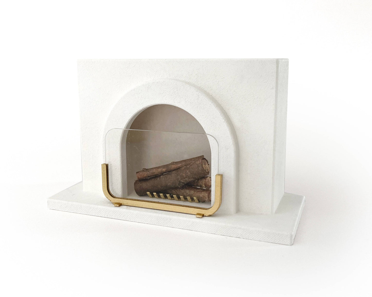 Modern Miniature Dollhouse Fireplace
