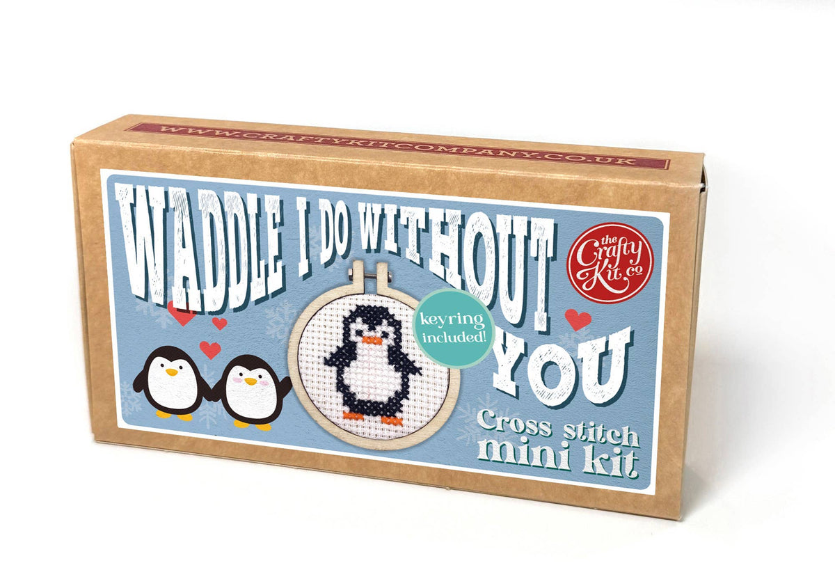 Waddle I Do Without You Mini Matchbox Cross Stitch Kit