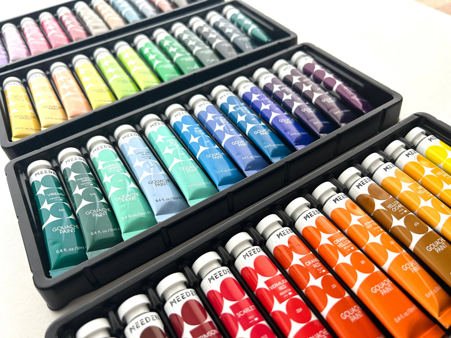 Meeden 48-Color Gouache Paint Set for Creative Beginners