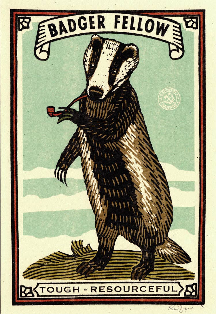 Badger Fellow Print