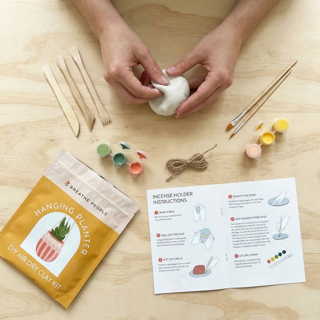 DIY Air Dry Clay Kit- Make Your Own Hanging Plant Pot