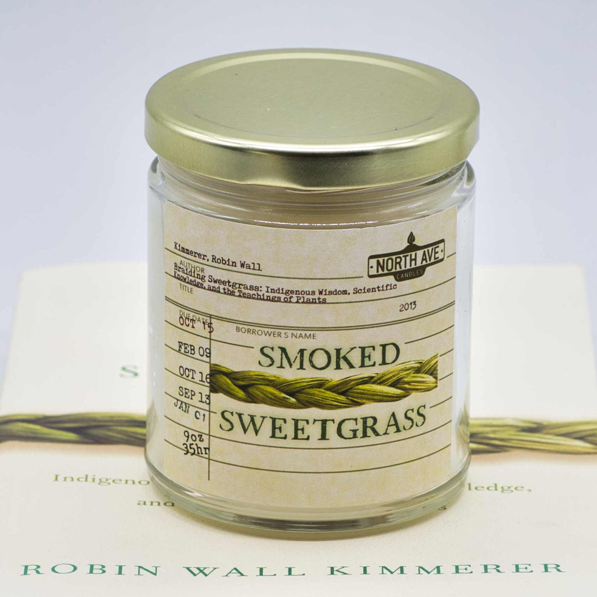 Book Candle / Braiding Sweetgrass / Bookstore sideline gift
